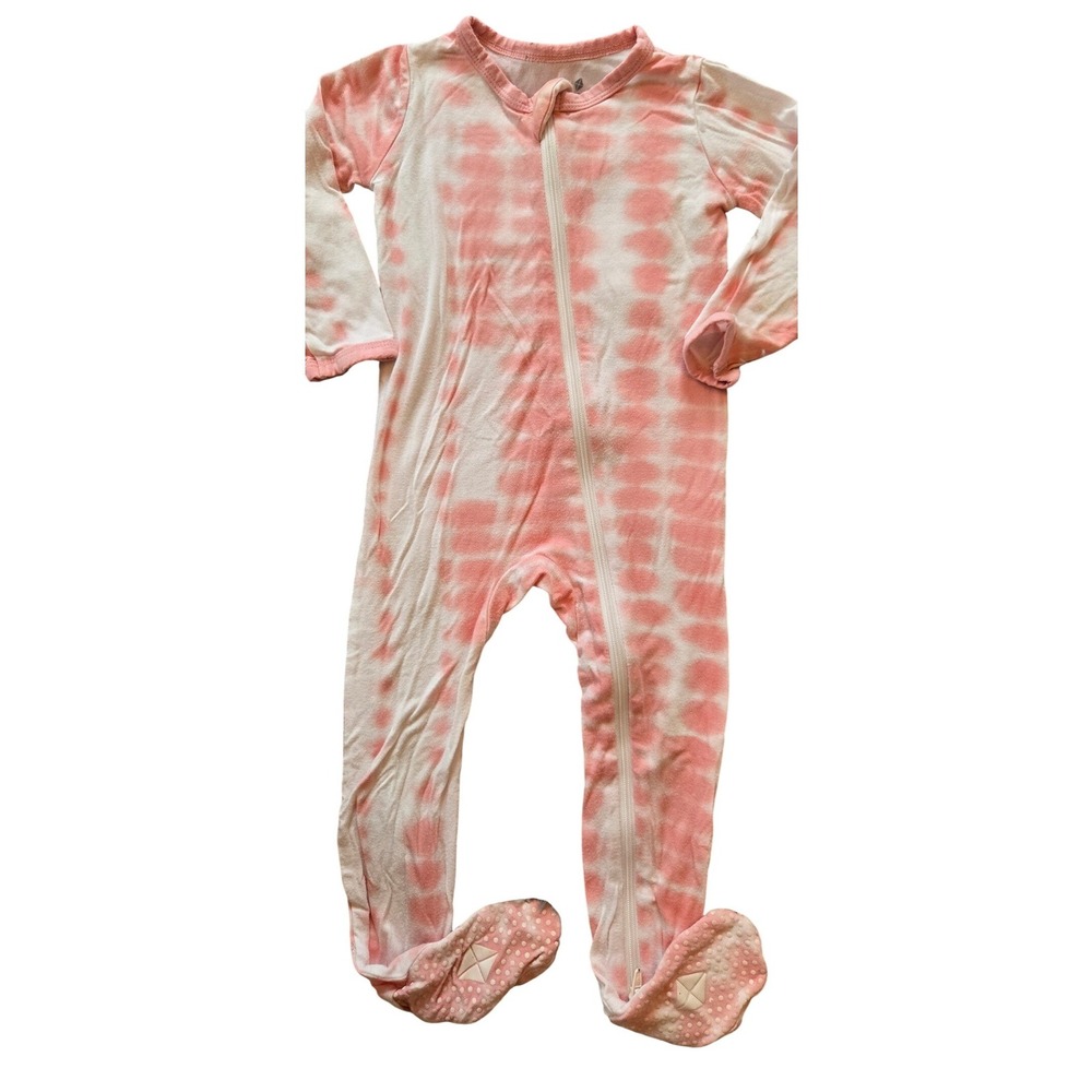Kyte Baby‎ Pink Tie Dye Bamboo Rayon Zippered Footie Sleeper 12-18 Months